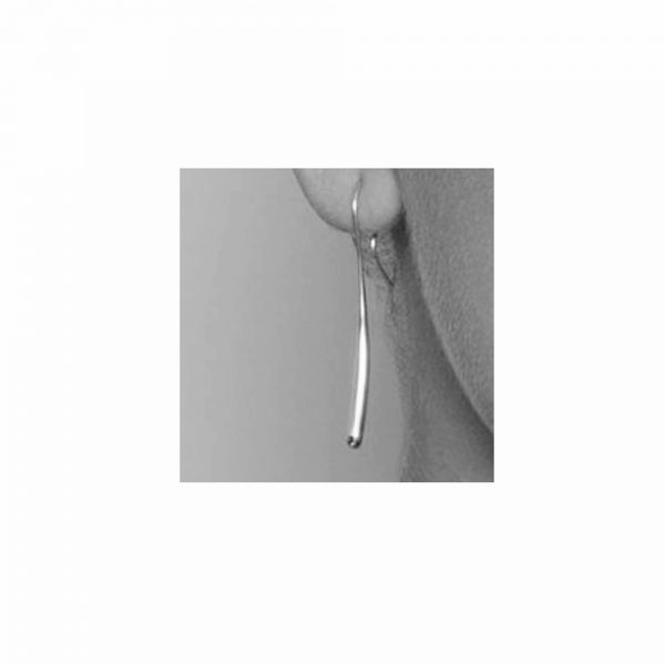 These short silver wiggly drop earrings are elegant yet simple in design. The earrings taper from 3mm and are approx 38mm long.
