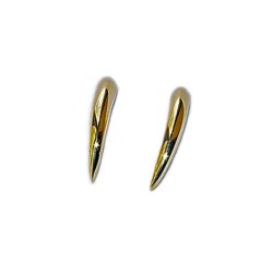 These striking 18ct gold spike earrings are pure and simple in design. They are practical and unusual everyday earrings. The solid gold studs taper from 3mm. They have approximate maximum dimensions of height 13mm x width 3mm x depth 3mm. The small gold spike earrings come in satin finished or highly polished silver. (If you would like the earrings in 9ct and 18ct white, yellow gold, or platinum,please contact us for details) They have a simple ear post and butterfly fixing. The small 18ct gold spike earrings are delivered in a Paul Finch Jewellery gift box.