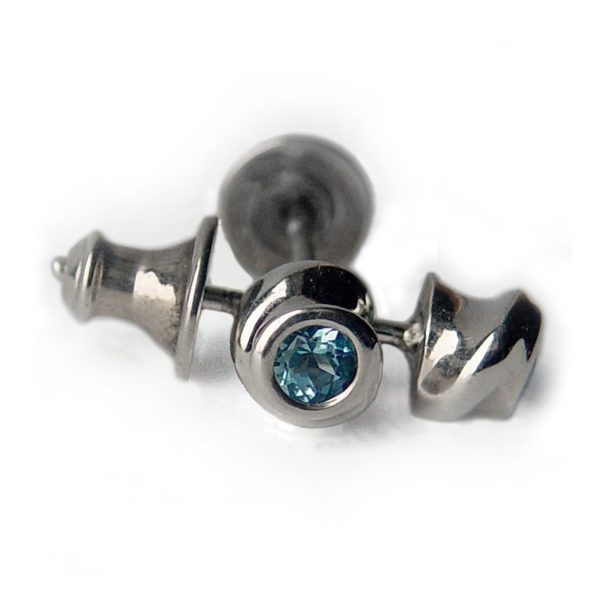 These silver twist vine studs are practical & perfect for everyday wear.  4mm round stud earrings available in polished or satin finished sterling silver. faceted round gemstones are 3mm across The main image shows the earrings with a blue topaz gemstone. You can also choose from amethyst, iolite, peridot, garnet, citrine, cubic zirconia. The silver twist vine studs are delivered in a Paul Finch jewellery gift box. Cleaning instructions For satin finish use silver dip, rinse in warm soapy water, dry thoroughly. For polished finish use silver polishing cloth/ and or silver dip. FREE Delivery The parcel will be sent out using secure Colissimo International tracked and signed for service and will require a signature on receipt. Despatched within 2-5 working days.