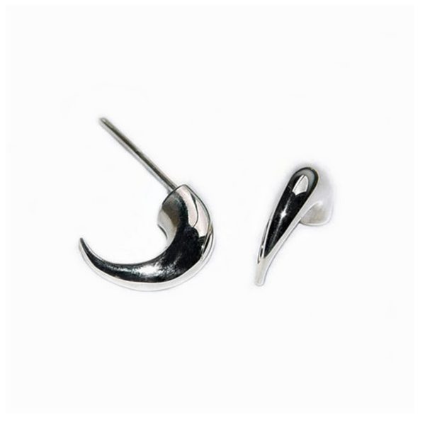 These solid silver wiggly hoop earrings taper from 5mm. Approximate dimensions are height 13mm x width 5mm x 10mm depth. They are practical and comfortable therefore ideal for everyday wear.